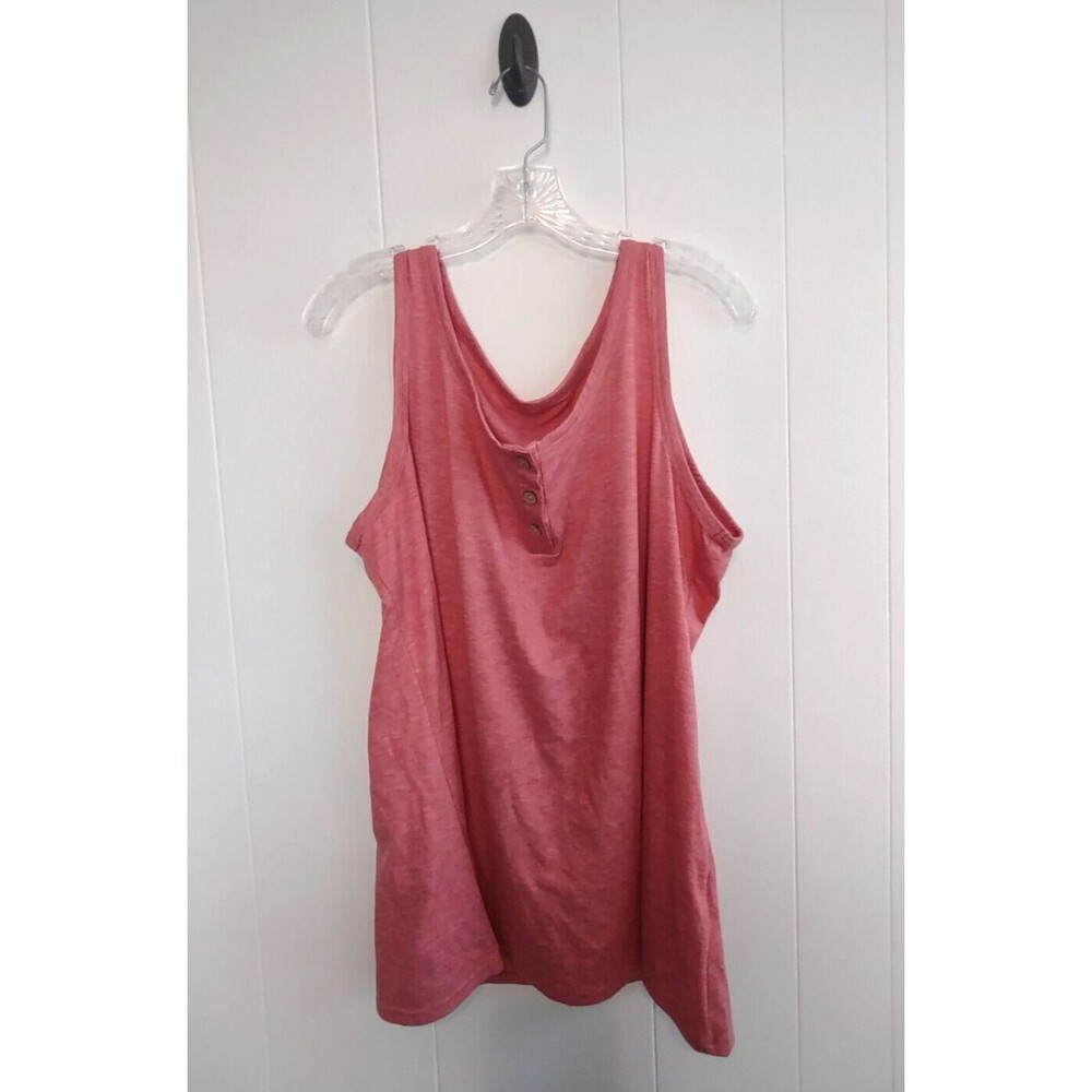 Women's Pink Red Tank Plus Size 2X